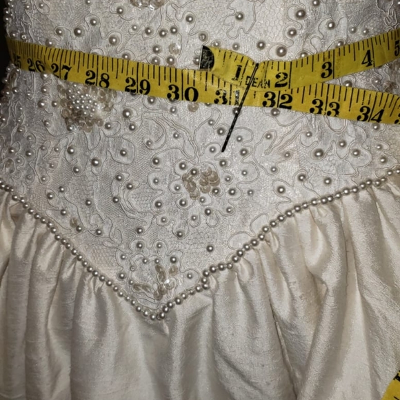 Vintage 90s Mori Lee Silk Wedding Dress - Picture 10 of 16